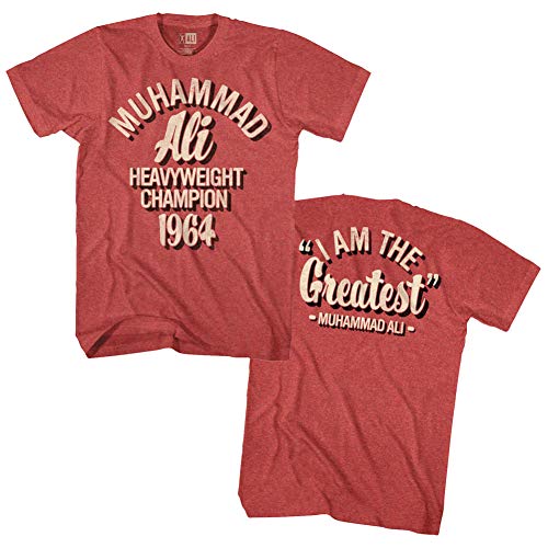 MUHAMMAD ALI - Männer Hc64Fb T-Shirt, Medium, Red Heather von MUHAMMAD ALI