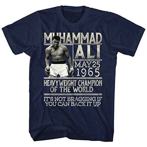 Muhammad Ali Herren T-Shirt Back It Up Gr. M, navy von MUHAMMAD ALI