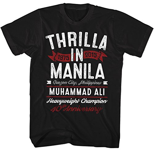 Muhammad Ali - Herren Thrilla T-Shirt, Medium, Black von MUHAMMAD ALI