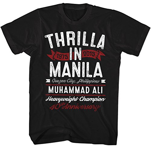 Muhammad Ali - Herren Thrilla T-Shirt, X-Large, Black von MUHAMMAD ALI