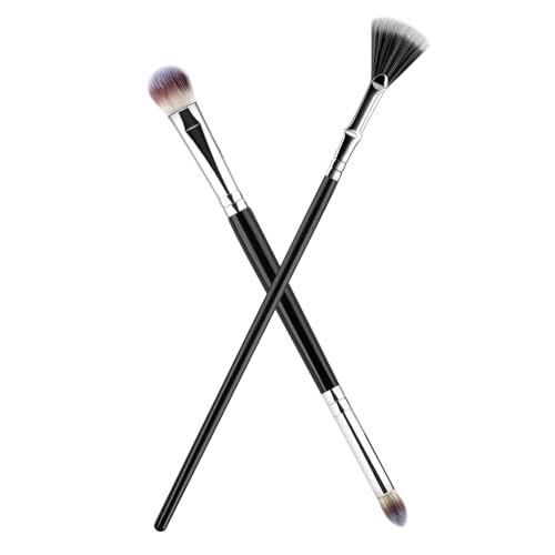 MUIIGOOD 2 x Lidschatten-Pinsel, Augen-Make-up-Pinsel, professionelle Verblendung, Lidschatten-Make-up-Pinsel von MUIIGOOD