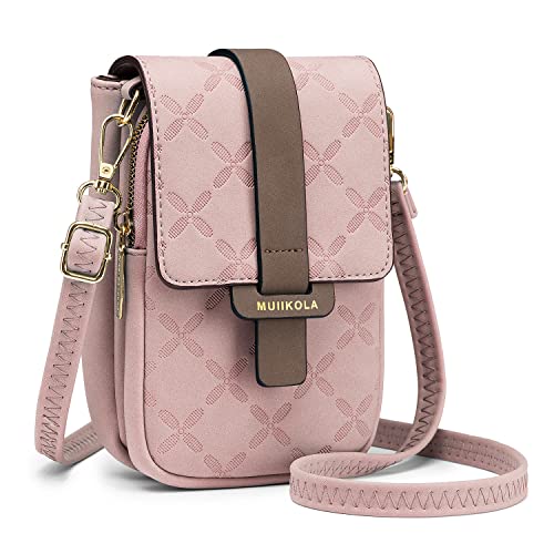 MUIIKOLA Handytasche zum Umhängen，RFID-Blockierung große Kapazität Handy Umhängetasche Damen Leder，Handytasche mit Geldbörse zum Umhängen，umhängetasche damen Breiter Gurt abnehmbarer Schultergur von MUIIKOLA