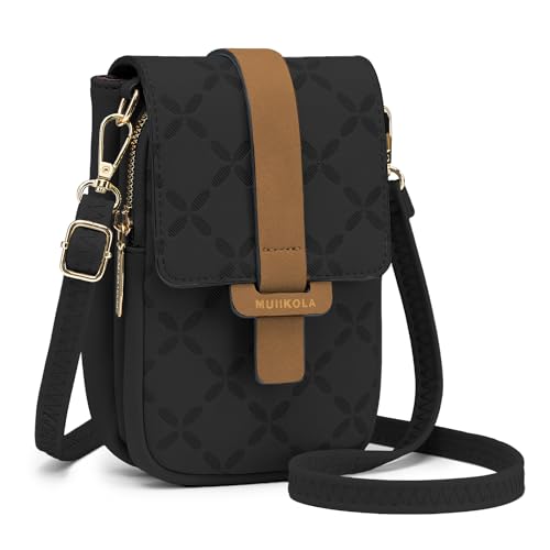 MUIIKOLA Handytasche zum Umhängen，RFID-Blockierung große Kapazität Handy Umhängetasche Damen Leder，Handytasche mit Geldbörse zum Umhängen，umhängetasche damen Breiter Gurt abnehmbarer Schultergur von MUIIKOLA