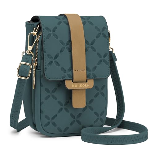 MUIIKOLA Handytasche zum Umhängen，RFID-Blockierung große Kapazität Handy Umhängetasche Damen Leder，Handytasche mit Geldbörse zum Umhängen，umhängetasche damen Breiter Gurt abnehmbarer Schultergur von MUIIKOLA