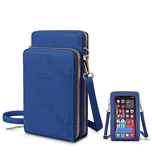 MUIIKOLA Kleine Handy Umhängetasche,Touchscreen Crossbody kleine Handytasche, Multifunktion Damen Umhängetaschen PU Leder Handytasche für iPhone 13/13Pro Max/12/XR, Samsung Galaxy S22/S21/FE von MUIIKOLA