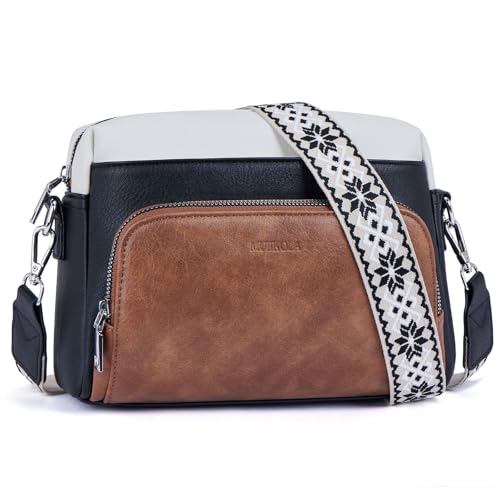 MUIIKOLA Umhängetasche Damen,Crossbody Bag Klein，Damen-umhängetaschen PU Leder mit Verstelbaar Schultergurt von MUIIKOLA