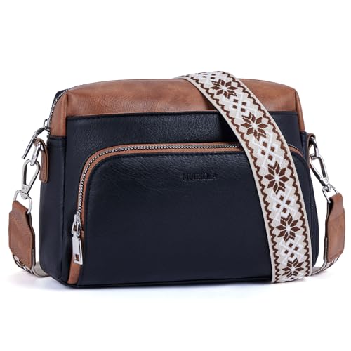 MUIIKOLA Umhängetasche Damen,Crossbody Bag Klein，Damen-umhängetaschen PU Leder mit Verstelbaar Schultergurt von MUIIKOLA