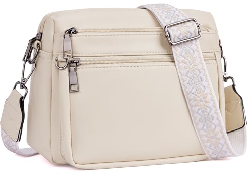 MUIIKOLA umhängetasche damen，umhängetasche mittelgroß tasche umhängetasche,damen leder，Weich Breiter Gurt von MUIIKOLA