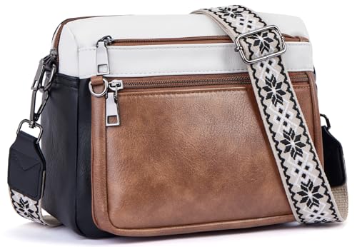 MUIIKOLA umhängetasche damen，umhängetasche mittelgroß tasche umhängetasche,damen leder，Weich Breiter Gurt von MUIIKOLA