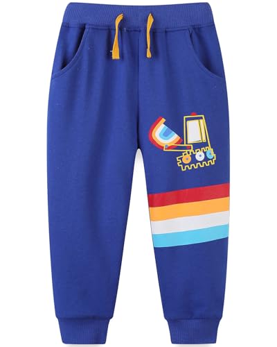 MUJOQE Kinder Jogginghose Jungen Baumwolle Sweathose Bagger Karikatur Gedruckt Hosen Kinder Sporthose Jogger Hose Jogger Pants 92 von MUJOQE