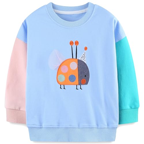 Mädchen Pullover Kinder Baumwolle Sweatshirt Winter Kleidung Weiche Langarmshirt Activewear 6 Jahre von MUJOQE