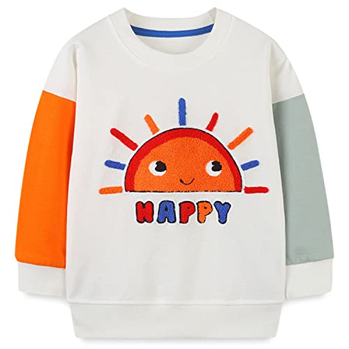 MUJOQE Sweatshirt Jungen Langarm Pullover Baumwolle Kinder Warm Kleidung Top 2 Jahre 104 von MUJOQE