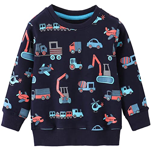 MUJOQE Sweatshirt Jungen Langarm Pullover Baumwolle Kinder Warm Kleidung Top 2 Jahre 110 von MUJOQE