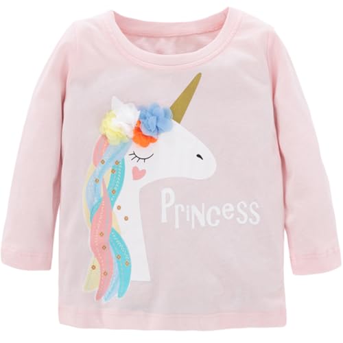 Mädchen Langarmshirt Baumwolle Weiche Kinder Langarm Shirt Oberteile 4 Jahre von MUJOQE