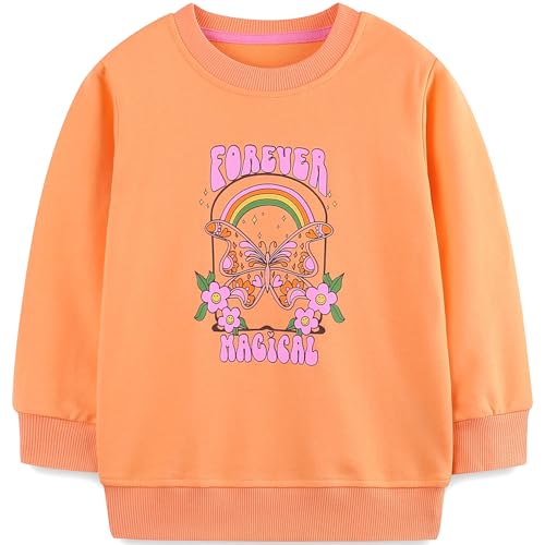Sweatshirt Mädchen Pullover für Kinder Süß Cartoon Sweater Mädchen Langarmshirts aus Baumwolle Alter 6 Jahre von MUJOQE
