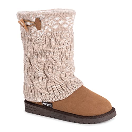MUK LUKS Damen Cheryl Boot Stiefelette, Hellbraun, 37 EU Weit von MUK LUKS