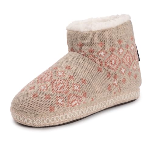 MUK LUKS Damen Favina Slipper Hausschuh, Haferflocken (Oatmeal), Medium von MUK LUKS