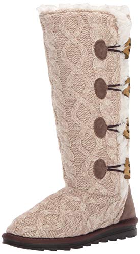 MUK LUKS Damen Felicity Kniehohe Stiefel, beige, 36.5 EU von MUK LUKS