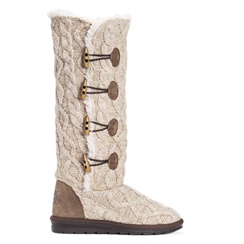 MUK LUKS Damen Felicity Kniehohe Stiefel, beige, 42.5 EU von MUK LUKS