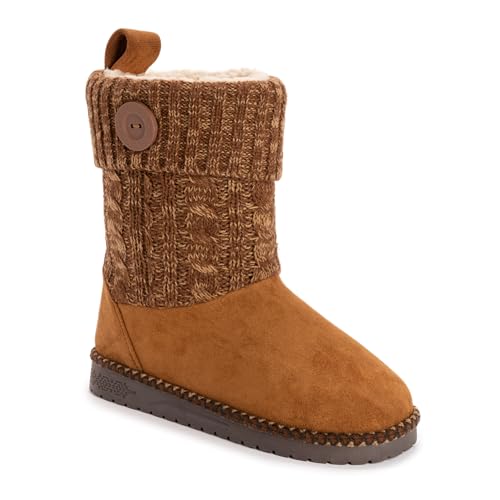 MUK LUKS Damen Janet Boot Mode-Stiefel, Cognac, 38.5 EU von MUK LUKS