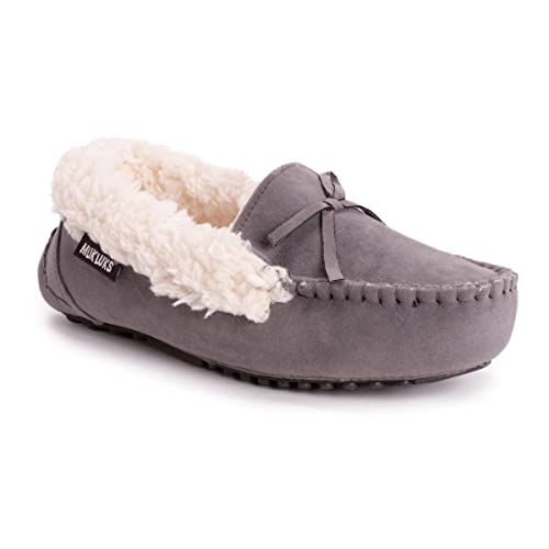 MUK LUKS Damen Jaylah Slipper Hausschuh, hellgrau, 38 EU von MUK LUKS