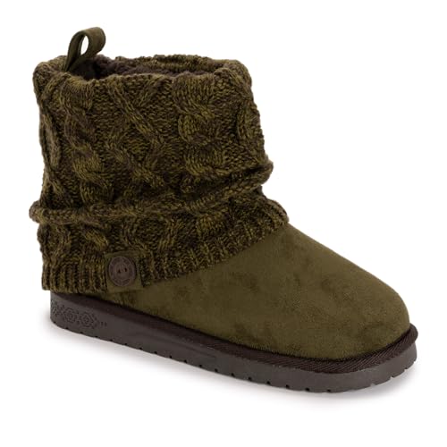 MUK LUKS Damen Laurel Boot Stiefelette, Oliv/Blatt für Mich (Leaf It to Me), 41 EU von MUK LUKS
