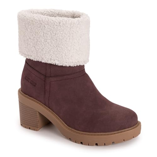 MUK LUKS Damen Londyn Boot Pumps, Burgunder von MUK LUKS