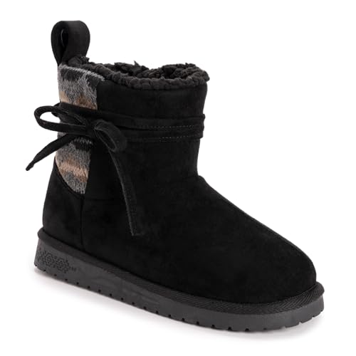 MUK LUKS Damen Teenie Boot Mode-Stiefel, Schwarz, 37 EU von MUK LUKS