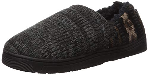 MUK LUKS Herren Men's Christopher Slippers Slipper, Ebenholz/Dunkelgrau, Small von MUK LUKS