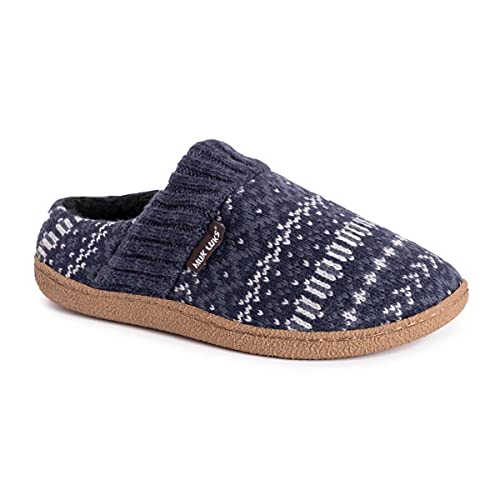 MUK LUKS Herren Marcel Slipper Hausschuh, dunkelblau, Medium von MUK LUKS