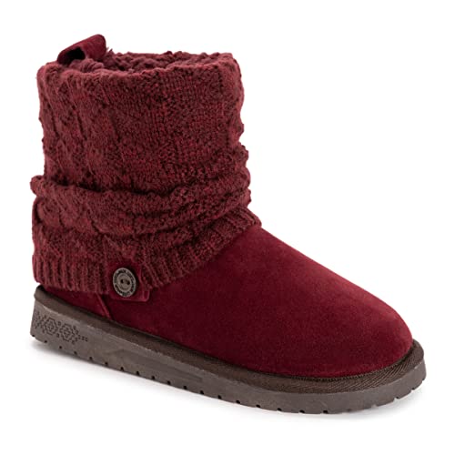 MUK LUKS Damen Laurel Stiefel, Burgunderrot, 39 EU von MUK LUKS