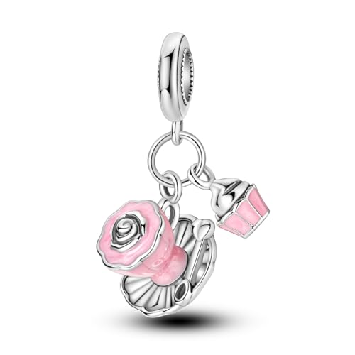 MULA 925 Sterling Silber Charms für Armbänder und Halsketten Flugzeug Passport Anhänger Perlen Schmetterling Libelle Charms Schmuck Geschenk für Frauen Mädchen von MULA