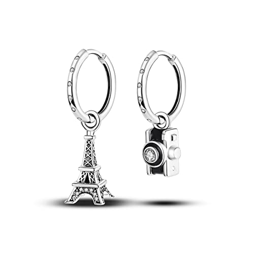 MULA 925 Sterling Silber Tropfen baumeln Ohrringe für Frauen Post Leichtgewicht Star Hoop Ohrringe Mode von MULA