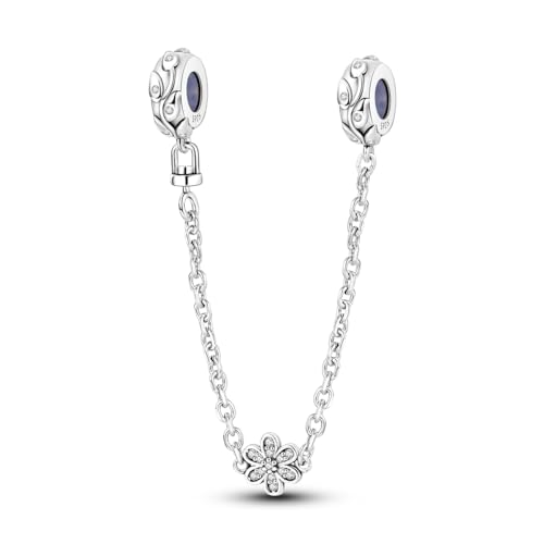 MULA 925 Sterling Silber Weihnachten Sicherheit Kette für Charms Armbänder Dangle Anhänger Perlen Weihnachtsmann Schmuck Geschenk für Frauen Mädchen von MULA