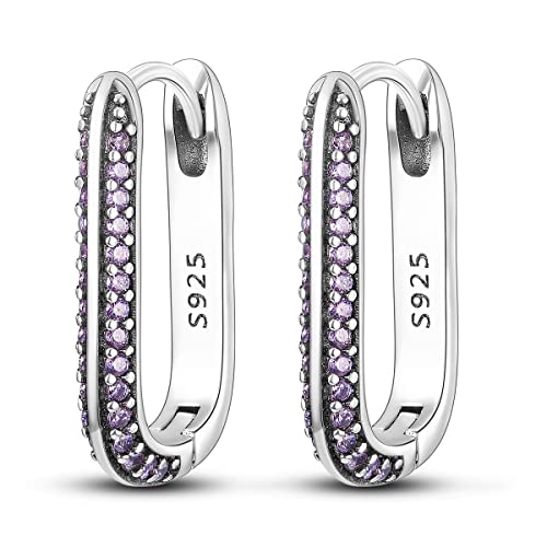 MULA S925 Sterling Silber Hoop Ohrringe für Frauen Creolen Schmetterling Stern Mond Trendy Niedlich Ohrringe 5A Cubic Zirconia von MULA