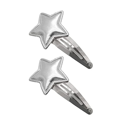 MULAIDI Y2K Haarspange mit fünfzackigem Stern, modische Haarnadel, Kopfbedeckung, Mädchen, Haarschmuck, Haarspangen, Haarspange für Frauen und Mädchen, Metall von MULAIDI