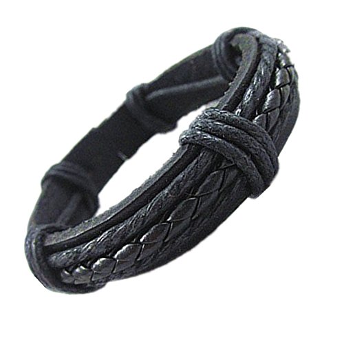 Jirong Fashion Einstellbare Leder und Seil-Stulpe-Armband-Geschenk für Männer Unisex Armband Sl0098-2 Jirong Fashion Einstellbare Leder und Seil-Stulpe-Armband-Geschenk für Männer Unisex Armband Sl0098-2 von MULBA