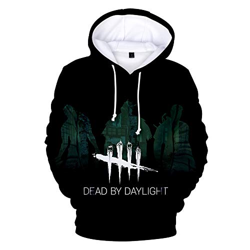 MULIZHE Dead by Daylight 3D gedruckte Hoodie-Karikatur-Muster-Sweatshirt-Lange Hülsen-runder Ansatz-beiläufige Jacke Männer und Frauen-Liebhaber-Feiertags-Baumwollpullover -M von MULIZHE