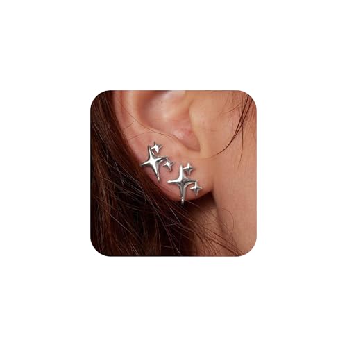 MUMREUES Ohrringe Silber Weißgold Stern Ohrringe Damen Stecker Hypoallergen Wasserfest Minimalistische Schmuck Geschenke MUMREUES Ohrringe Silber Weißgold Stern Ohrringe Damen Stecker Hypoallergen Wasserfest Minimalistische Schmuck Geschenke von MUMREUES