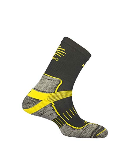 MUND Santiago Trekking Bergsocken gegen Blasen und Thermoregulierung für den Weg, Schwarz , M von MUND