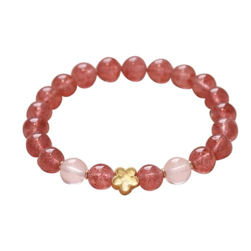 MUNIGSMUR Perlen-Stretch-Armbänder für Frauen, handgefertigt, natürliche farbige Steinperlen, Armband mit spirituellen Überzeugungen, One Size, Kristall, Kein Edelstein von MUNIGSMUR