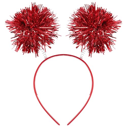 MUNKST Pom Pom Stirnband Discokugel Stirnband Mode Trend Stirnbänder Musikfestivals Konzerte Bars Ostern Weihnachten Kinder Erwachsene von MUNSKT