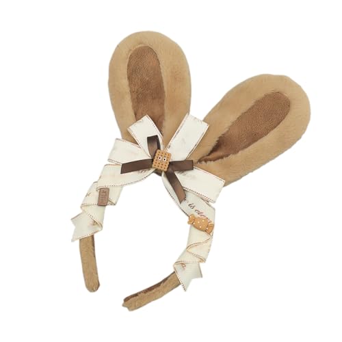 MUNSKT 1 Stück Osterhasenohren Stirnband, flauschiges Plüsch-Hasenohr-Stirnband für Kinder Erwachsene Ostern Party Cosplay Frisur Zubehör von MUNSKT