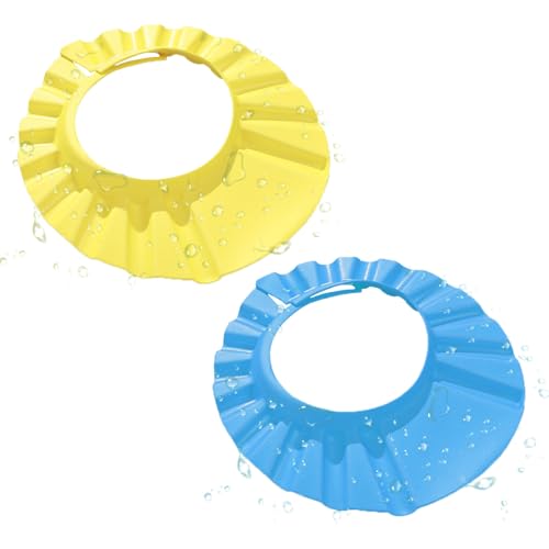 MUNSKT 2 Stück Baby-Badekappe, verstellbare Kappe für Kinder, kann verhindern, dass die Augen beim Waschen der Haare abgewaschen werden. von MUNSKT