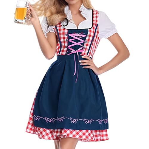 MUNSKT Dirndl Damen mit Schürze Trachtenkleid für Oktoberfest, Bayerische Trachtenmode in Midi-Länge MUNSKT Dirndl Damen mit Schürze Trachtenkleid für Oktoberfest, Bayerische Trachtenmode in Midi-Länge von MUNSKT