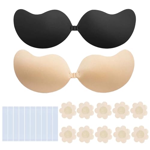 MUNSKT Push-Up Klebe BH Anzug, Klebe BH Rückenfrei, mit Anti konvex Punkt Aufkleber und Anti Blend Aufkleber, wiederverwendbar, für Abendkleider, Brautkleider, Badeanzüge von MUNSKT