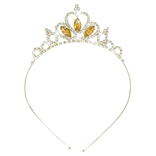 MUNSKT Silber Prinzessin Krone Kristall Schärpe Tiara Strass Stirnband Haarschmuck für Geburtstag Weihnachten Dekoration Frauen Mädchen Braut Hochzeit Haarbänder Schmuck (Goldene) von MUNSKT