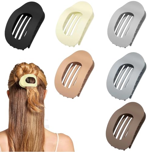 MUNTE 6 Stück Haarspangen Damen, Haarklammer mit 18 Zähnen, Kunststoff-Haarspangen in Sechs Farben, Geeignet für DüNnes Haar, Kann für Den TäGlichen Gebrauch, Sport und Unterhaltung von MUNTE