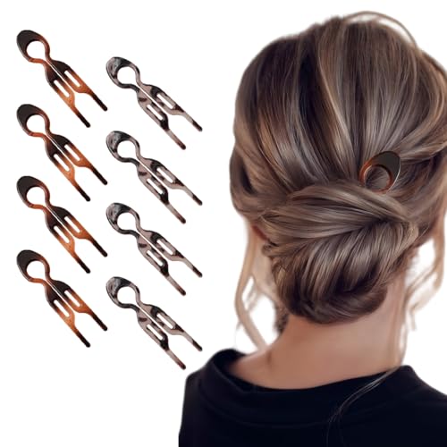 MUNZE 8 Stück U-Förmige Haarnadeln Französischer Stil French Style Hairpin Haarspangen Kopfschmuck Für Frauen Und Mädchen Haarspange Kämme Seitenkämme Steckkamm von MUNZE