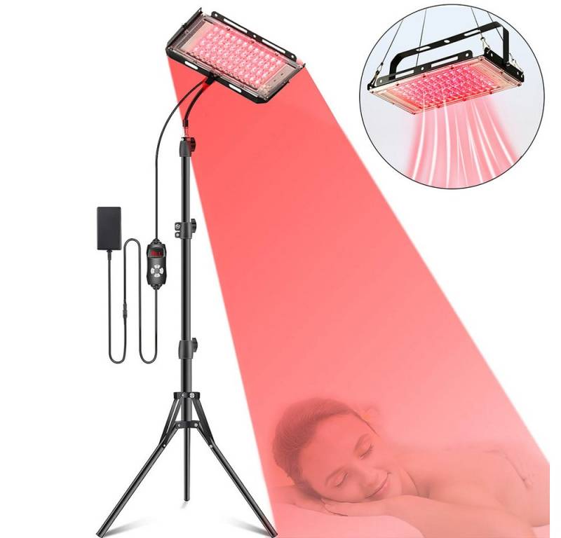 MUPOO Infrarotlampe Rotlicht Therapielampe 660 Nm,850 Nm LED Rotlichtlampe,Timer, Verstellbarem Ständer,Infrarot Lichttherapie für Körper,Gesicht von MUPOO